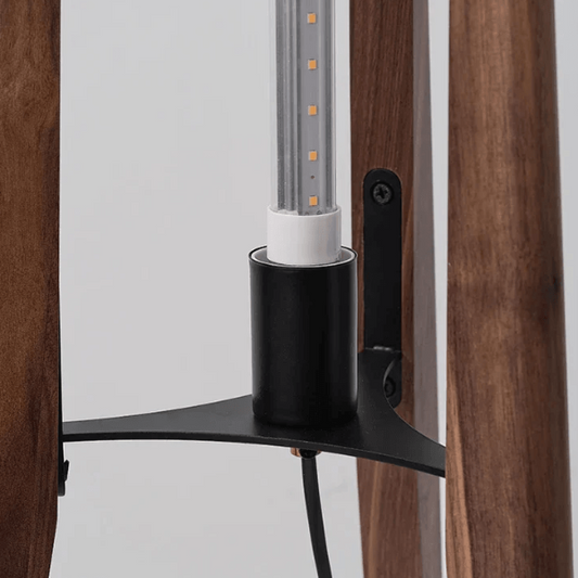 Home Decorative Japanese Floor Lamp for Living Room Sofa, Zen Atmosphere Bedroom Bedside Lamp with Wooden Legs