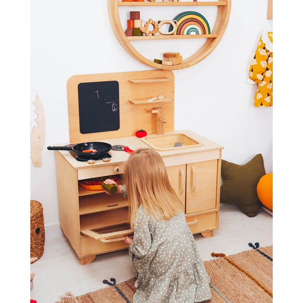 Children's Play Kitchen, Kids Room Furniture, Nursery Decor, Handcrafted Wooden Play Kitchen, Montessori Kitchen
