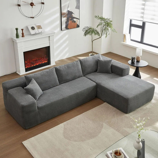 Modular Sectional Sofa Couch, Comfy Upholstered Cloud Couch for Living Room & Modern Minimalist Design