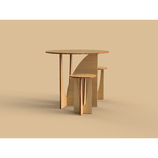 Dollhouse Buffet Set - Table and Chair - Digital Laser Cut Files, SVG for laser cutting, 1/6 scale furniture