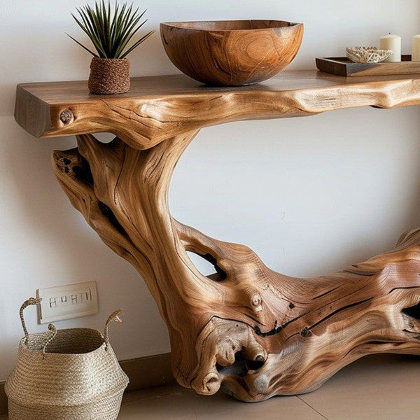 Narrow Console Table Solid Wood Console Table Live Edge Side Table Farmhouse Table Rustic Home Decor
