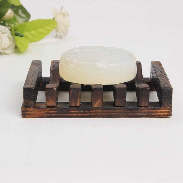 Natural Bamboo Soap Dish, Eco-Friendly Wooden Soap Holder for Bathroom