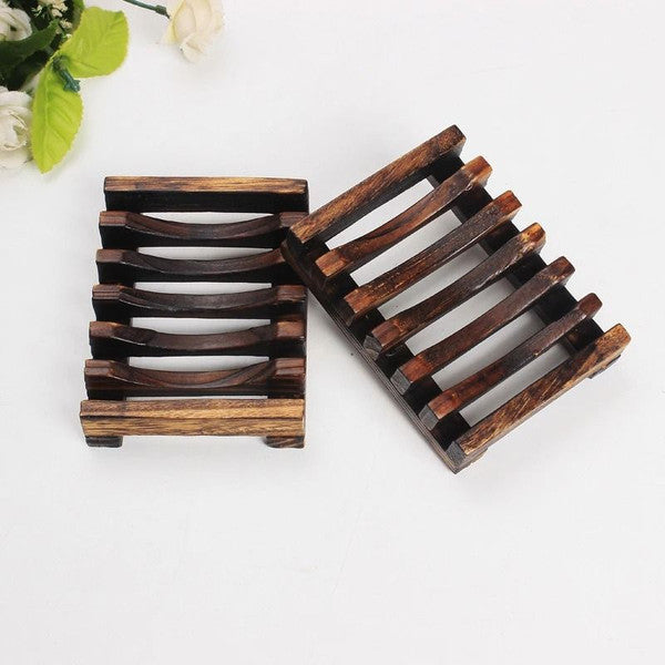 Natural Bamboo Soap Dish, Eco-Friendly Wooden Soap Holder for Bathroom