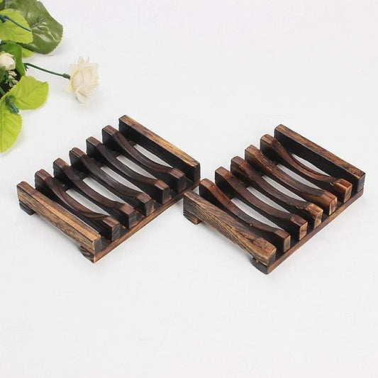 Natural Bamboo Soap Dish, Eco-Friendly Wooden Soap Holder for Bathroom