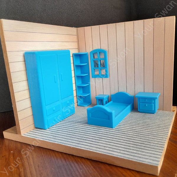 MINIATURE FURNITURE 3D MODELS FOR DOLLHOUSE, ROOMBOX (SCALE 1:24)