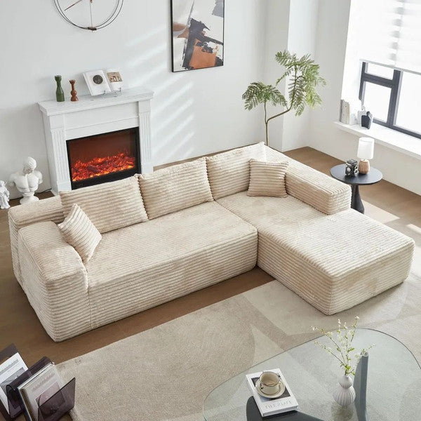 Modular Sectional Sofa Couch, Comfy Upholstered Cloud Couch for Living Room & Modern Minimalist Design