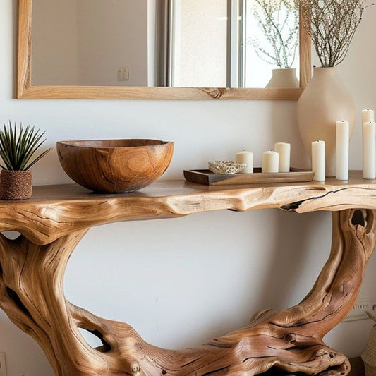 Narrow Console Table Solid Wood Console Table Live Edge Side Table Farmhouse Table Rustic Home Decor