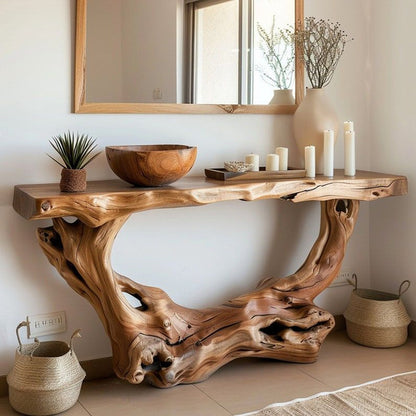 Narrow Console Table Solid Wood Console Table Live Edge Side Table Farmhouse Table Rustic Home Decor
