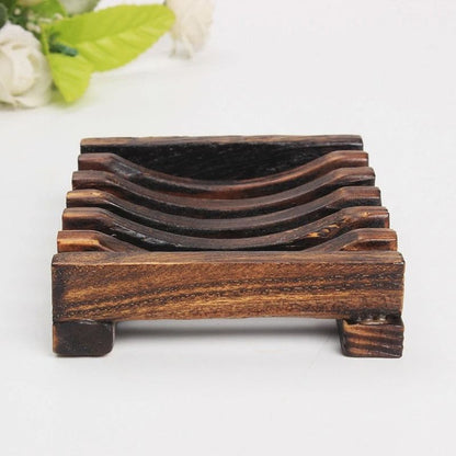 Natural Bamboo Soap Dish, Eco-Friendly Wooden Soap Holder for Bathroom